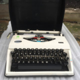 古董收藏 飞鱼牌外文打字机 200 老式机械英文打字机 手提式