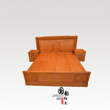 国韵红木 缅甸花梨木1.5/1.8米大床 现代中式辉煌大床 红木家具床