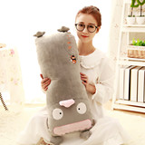可爱卡通韩版大东门怪兽抱枕毛绒玩具布娃娃单双人靠垫枕头可拆洗