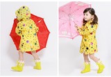 儿童雨衣 出口韩国外贸原单加厚时尚男童女童小孩宝宝雨衣