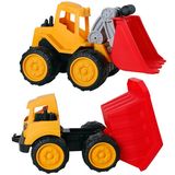 耐摔塑料超大号环保工程车挖掘机模型儿童玩具仿真滑行挖土机汽车