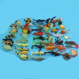 50种海洋动物模型玩具水母 墨鱼 章鱼 海马 海螺 鲨鱼 螃蟹 企鹅