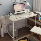 电脑桌简易写字家用台式办公书桌金属经济型简约现代组装原木桌子