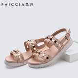 预售FAICCIA色非2016夏季新款欧美厚底女鞋松糕跟凉鞋女扣带B012