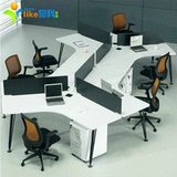 简约现代钢架办公家具六人位办公桌椅组合职员工桌屏风卡座电脑桌