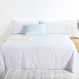 大朴新品双层纱布料床单双人纯棉单件简约小清新纯色被单夏季床品