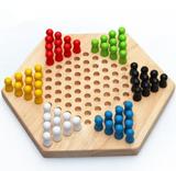 巧之木跳棋成人儿童木制互动益智休闲游戏玩具包邮3-7岁对战棋类