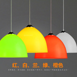 单头亚克力装饰彩色餐厅吊灯创意水果店灯超市灯红白绿橙透明灯罩