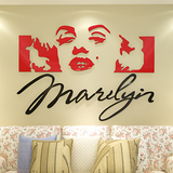 玛丽莲梦露人物艺术欧式装饰墙贴客厅背景墙亚克力立体3D水晶墙贴