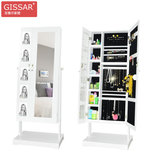 GISSAR双门欧式穿衣镜柜全身试衣镜落地大镜子首饰柜储物柜带相框