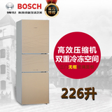 Bosch/博世 BCD-226(KGD239S0TI) 双冷冻三门冰箱 流沙金 直冷