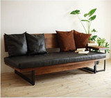美式复古铁艺实木沙发椅休闲咖啡厅办公室休息区客厅简约沙发组合