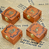 包邮手摇音乐盒复古木质八音盒天空之城创意生日礼物送给男女朋友