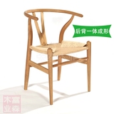 实木餐椅组合设计师北欧靠背扶手椅Y椅宜家创意简约现代椅子中式