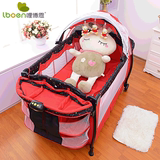 婴儿游戏床可折叠宝宝儿童便携式婴儿床多功能欧式出口双层新生儿