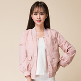 2016女春装新款韩版时尚单件薄款上衣英伦休闲棒球服菲格F67S088