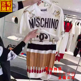 意大利 Moschino 16夏装 走秀新款火烧图案问号 宽松短袖情侣 T恤