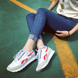 夏季新款韩国ulzzang运动鞋女透气平底学生板鞋韩版拼色跑步鞋子