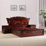 高档红木床 印尼黑酸枝檀雕大床 阔叶黄檀1.8米双人床 纯实木床