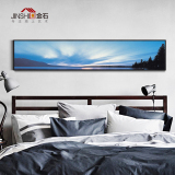 现代简约卧室床头装饰画 酒店宾馆有框墙画餐厅挂画风景壁画横幅