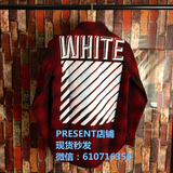 【现货】OFF WHITE 最经典 红格子长款衬衫 格纹 印花字母