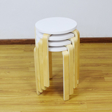 白色凳圆凳时尚板凳餐桌凳创意餐凳家用凳木凳子实木矮凳