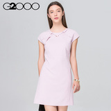 G2000女装优雅纯色连衣裙夏季百搭商务女士气质中裙