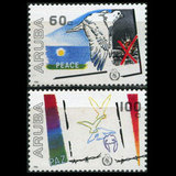 阿鲁巴1986年国际和平年-鸽2全(斯科特价美元5.85)(XA0194)