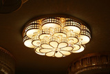 1米圆形led水晶吸顶灯 欧式酒店传统黄色水晶灯 60cm/80cm/1.2米