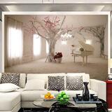 卧室壁画墙壁纸无缝3D立体定制 客厅沙发背景墙宜家北欧 风景空间