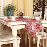 布艺俐娜现代中式茶几植物花卉台布餐桌桌旗盖布桌布中式刺绣桌布