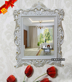 特价PU镜框欧式风格防水浴室镜装饰镜梳妆镜方形卫浴镜化妆镜
