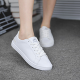 回力白鞋女款夏季新款透气休闲运动鞋学生潮流韩版系带纯色皮面鞋