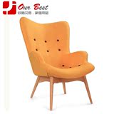 欧格贝思单人沙发椅  高档躺椅 创意布艺沙发 时尚休闲设计师座椅