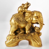 纯铜招财纳福大象摆件 招财铜象一对家居装饰工艺品开业礼品1975
