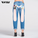 EVISU 2015秋冬新品 女式牛仔裤 大M 吊牌价2590 AU15WWJE1500