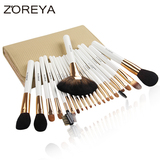 ZOREYA专业化妆刷套装22支貂毛套刷动物毛化妆师刷包全套彩妆工具