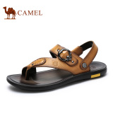 Camel/骆驼男鞋凉鞋沙滩鞋夏季真皮休闲牛皮男士凉鞋