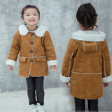 女童羊羔毛外套2015新款秋冬装韩版儿童仿麂皮绒男童棉衣UXFNWENQ