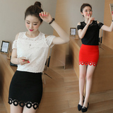 夏季女装韩国蕾丝性感短裙两件套名媛套装女夏装时尚潮18-25周岁