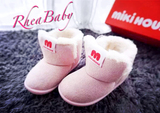 [转卖]MikiHouse原单宝宝加绒棉靴雪地靴学步鞋一段二段冬款