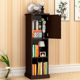 落地组装创意小书架简易置物架现代简约办公桌收纳柜 实木经济型
