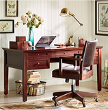 美克美实木书桌家具定制美式乡村写字台电脑办公桌 欧式书桌定做