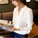 2016新款潮流女装韩版打底衬衣白衬衫韩范长袖t恤学生秋装上衣