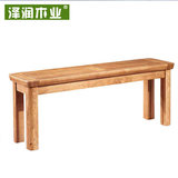 泽润家具实木长凳子床前定制简长条凳床尾凳欧式实木床橡木换鞋凳