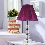 紫色水晶台灯创意时尚卧室床头 现代简约婚庆礼物温馨宜家小夜灯