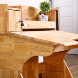 子儿童学习桌椅套装实木可升降 小学生护童木质书桌橡胶木写字桌