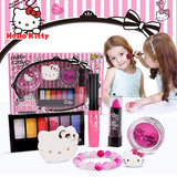 hellokitty儿童彩妆盒表演化妆品套装无毒女孩过家家口红眼影玩具