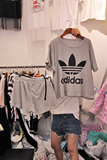 Q家 韩国东大门代购女装夏 时尚休闲运动字母T恤短裤两件套装S889
