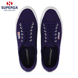 Superga Unisex 2750 Classic Cotu中性紫蓝色低帮帆布鞋休伯家
